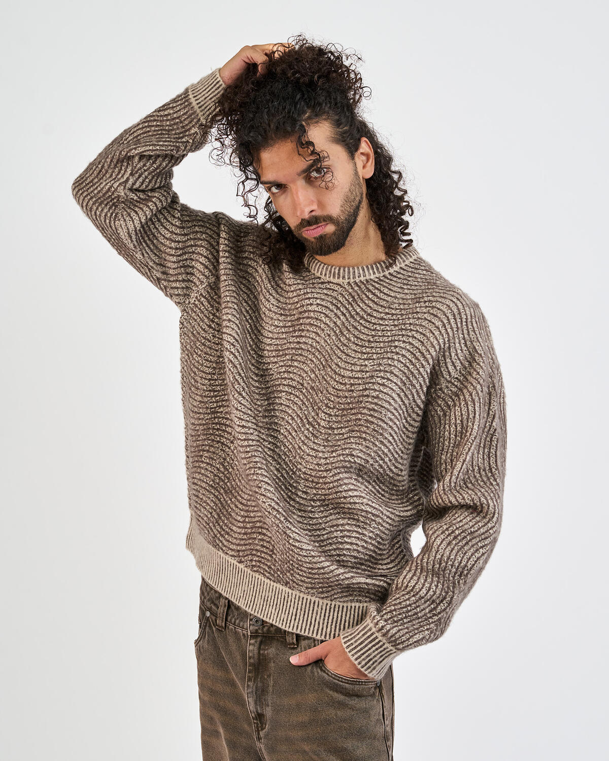 Dime Mohair Wave Knit | DIMEFA254CAM | AFEW STORE